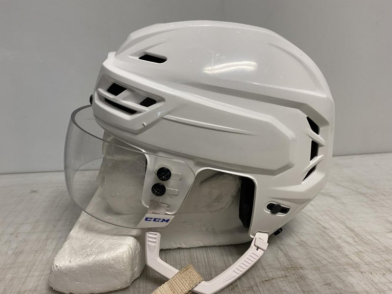 CCM Resistance Pro Stock Hockey Helmet Medium White CCM Visor 8267