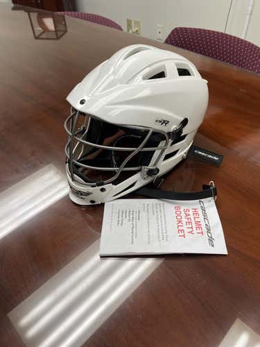 New White Youth Player's Cascade CS-R Youth Helmet