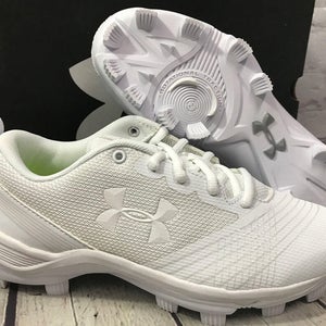 Under Armour Womens Glyde TPU Durable Softball Cleats White Size 5.5 New W/ Box