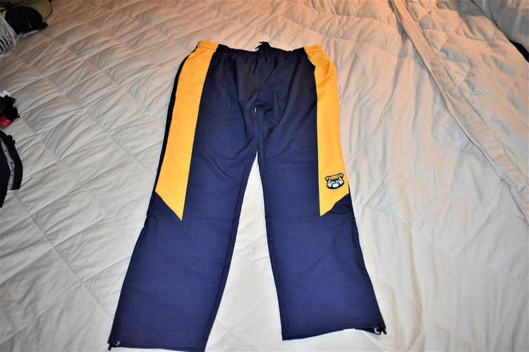 BSN Sports Athletic Pants, Blue/Gold, Bulldog, Medium