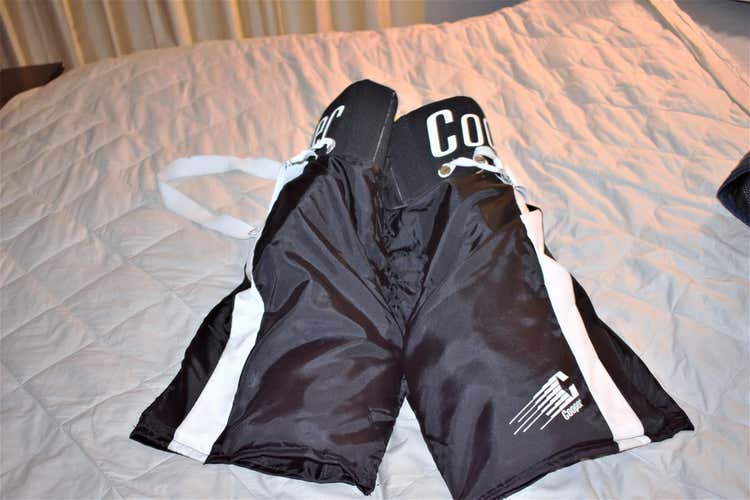 Vintage Cooper Hockey Pants w/Suspenders, Black, Senior