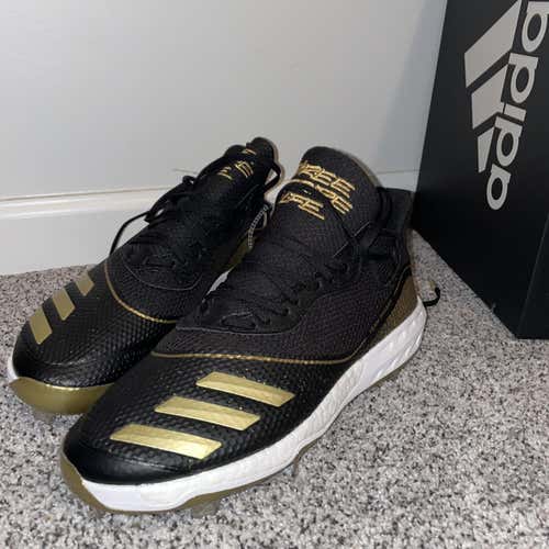(Size 9.5) Adidas Icon Black Men's Metal Low Cut
