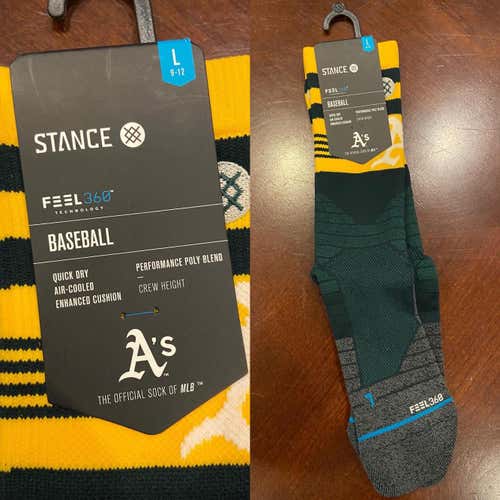 MLB Oakland Athletics Large Baseball Socks by Stance * NEW