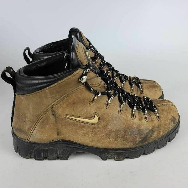 Nike ACG Mens Hiking Trail Boots Brown Padded Collar Lace Up Vintage 1999 8