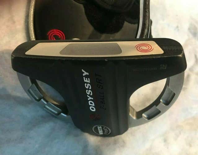 Odyssey 2 Ball SRT White Steel 34" RH Putter Super Stroke Slim 3.0 w/HC *Good*