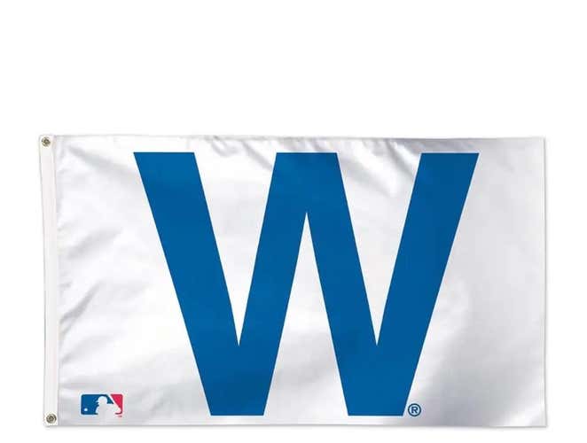 MLB Chicago Cubs WinCraft Deluxe 3' x 5' “Fly the W” Victory Flag * NEW