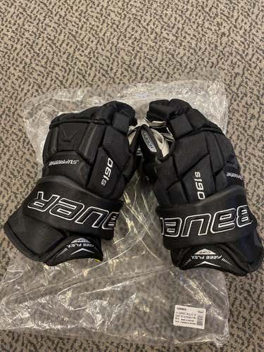 Black Senior Bauer Supreme s190 14"  Gloves