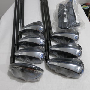 Cobra 2021 T-Rail Black Iron Set TRail - 4H, 5-PW - Regular Flex Graphite - NEW