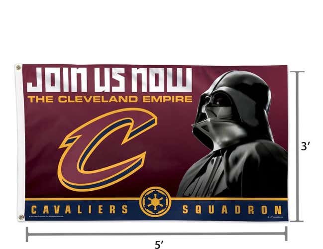 Cleveland Cavaliers WinCraft Star Wars Darth Vader 3' x 5' 1-Sided Deluxe Flag * NEW