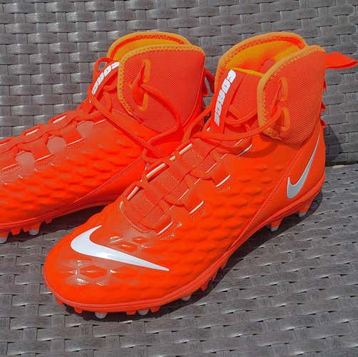 Nike Force Savage Varsity 2 Mid (US Size 12) Men's Football Cleats Orange