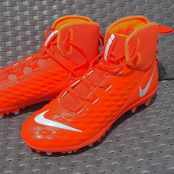 Nike Force Savage Varsity 2 Mid (US Size 12) Men's Football Cleats Orange