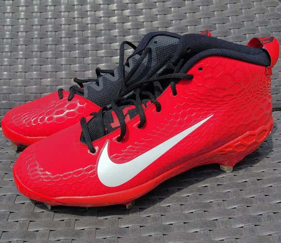 NIKE FORCE ZOOM (US Size 12) Men's Mike Trout 5 Baseball Cleats Red Black