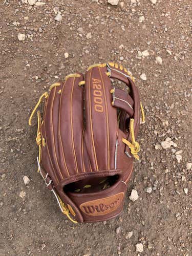 Red High School/College Infield 11.75" A2000 Baseball Glove