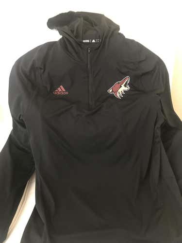 Black New Men's Adult Large Adidas Quarter zip hoodie