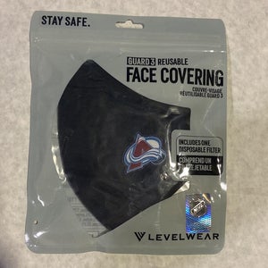 Colorado Avalanche Team Issued Reusable Black Face Covering