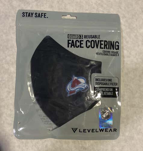 Colorado Avalanche Team Issued Reusable Black Face Covering