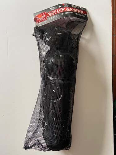 Black New Youth Rawlings Catcher's Leg Guard