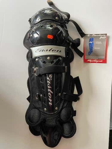Black New Intermediate Easton mystique Catcher's Leg Guards
