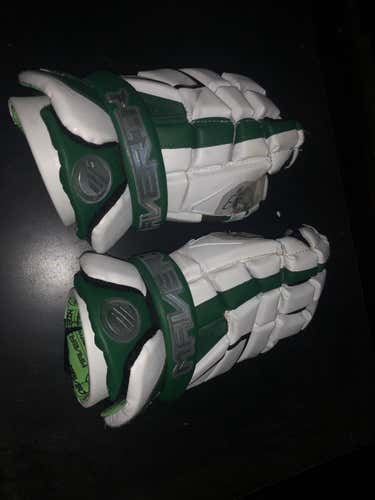 White Used Maverik 13" M4 Lacrosse Gloves