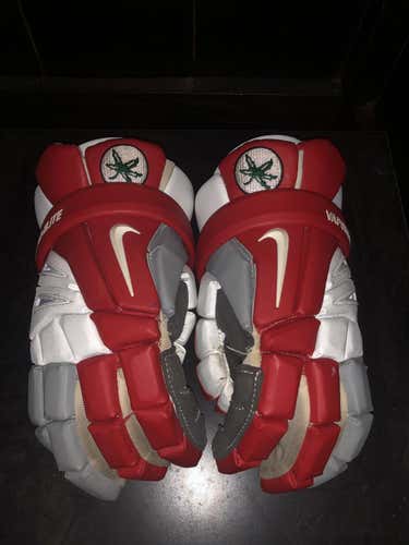 Red Used Nike 13" Vapor Elite Lacrosse Gloves