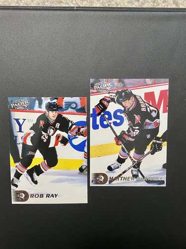 Vintage Matthew Barnaby & Rob Ray Buffalo Sabres NHL Hockey Trading Cards