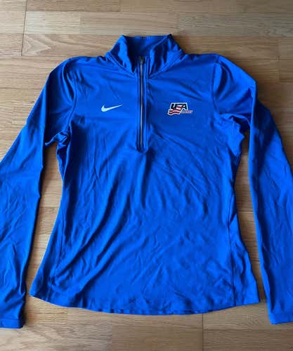 Pro Stock USA Hockey Nike 1/4 Zip Shirt - WMNS M