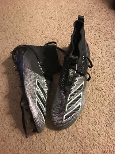Black Unisex Molded Cleats High Top Adizero