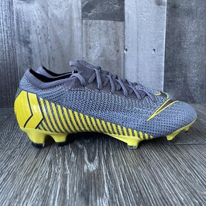 NIKE MERCURIAL VAPOR 12 ELITE FG SOCCER CLEATS SIZE 6 THUNDER GRAY