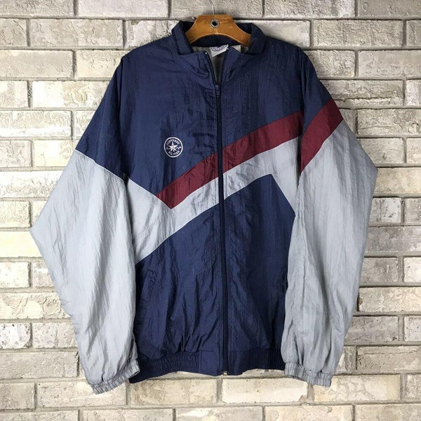Vintage Converse Windbreaker Hooded Jacket // size Large // Made
