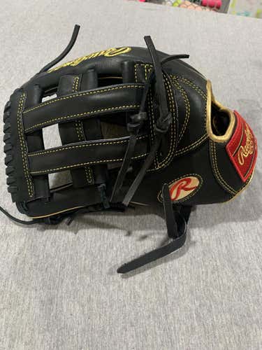 Black Used Outfield 12.75" Heart of the Hide Baseball Glove