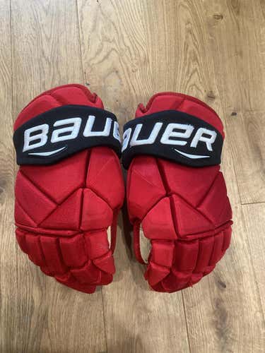 NJ Devils Bauer Vapor 1X Pro Gloves 14" Pro Stock