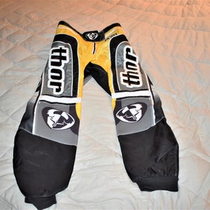 THOR MX CORE 58 Motocross Pants, Black/Yellow, Size 32