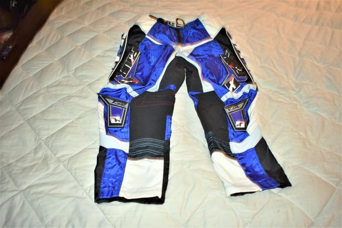 FOUR ATV Racing / Motocross Pants, Blue/White/Black, Size 34 - New Condition!