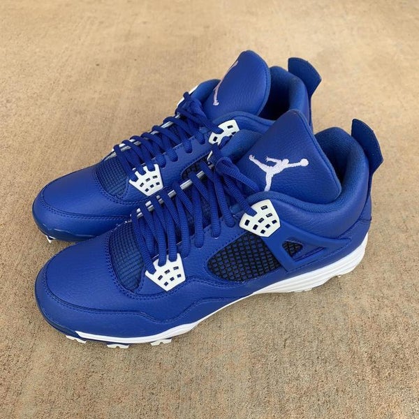 Jordan 4 Retro MCS Royal Blue Cleats sz 10.5