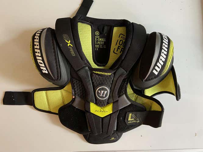 Used Senior Small Warrior Alpha QX Pro Shoulder Pads