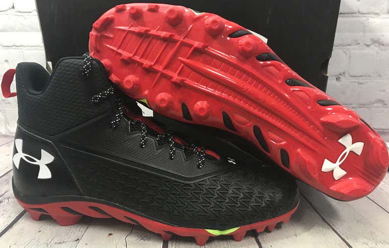 Under Armour Men’s Team Spine Hammer MC Football Cleats Size 14 M(D) Black NWB