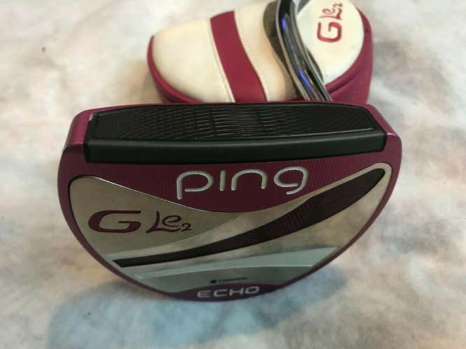 Ping GLE 2 Black Dot Adjustable 31-35" Pink Echo Putter w/HC & Tool MINT