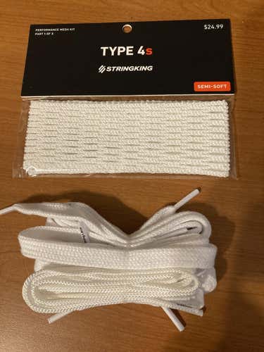 White New StringKing Type 4S Mesh and Lacrosse Stringing Supplies