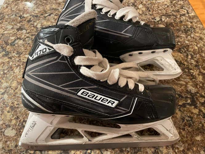 Used Senior Bauer Supreme S170 Hockey Goalie Skates Regular Width Size 7.5