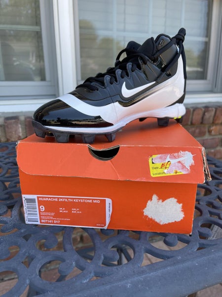 Black New Adult Men's Size 9.0 (Women's 10) Molded Cleats Nike Huarache