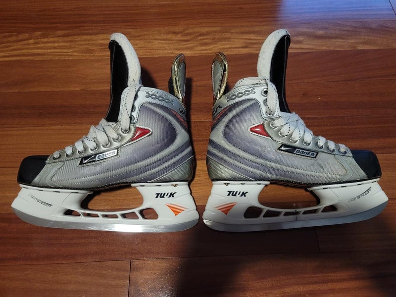 Used Senior Bauer Vapor XXXX Hockey Skates Extra Wide Width Pro Stock Size 6.5 EEB