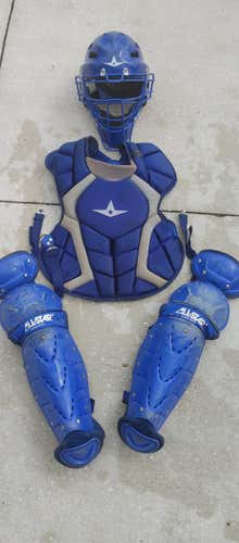 Used Youth Blue All Star Catcher's Set