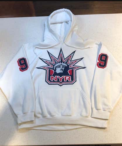 Wayne Gretzky New York Rangers Jersey Sweatshirt Size XL