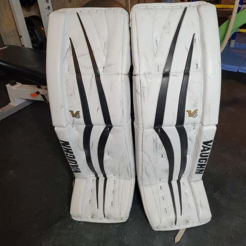 Used Senior 35"+ 2 Vaughn Velocity V6 1100 Pro Goalie Leg Pads