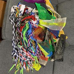 Lacrosse mesh and shooter lot