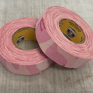 2 Pack of HOWIE'S Hockey Grip Tape 1"x 82' PINK Camo / Camouflage