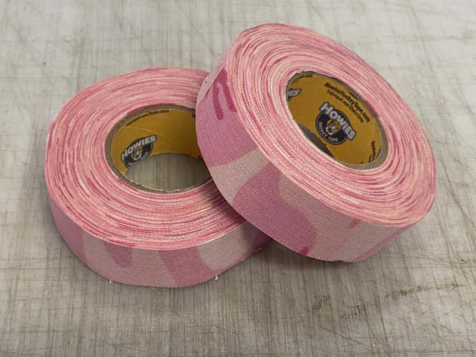 2 Pack of HOWIE'S Hockey Grip Tape 1"x 82' PINK Camo / Camouflage