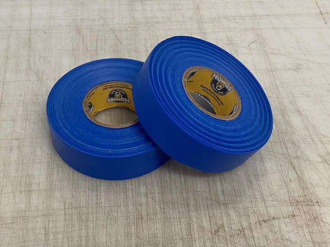 2 Rolls of Howie's Royal Blue Hockey Sock Tape 1" x 30 yds Shin
