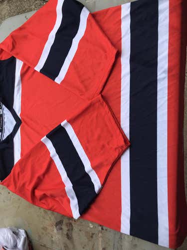 Goalie cut hockey jersey