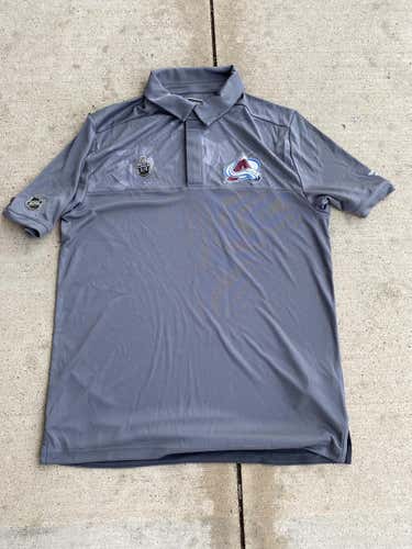 New Fanatics Colorado Avalanche Player Issued Polo 2021 Play Offs M, LG XL